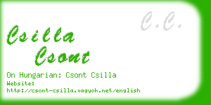 csilla csont business card